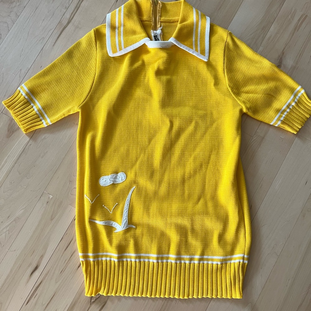 Vintage yellow polo and pant set size 12